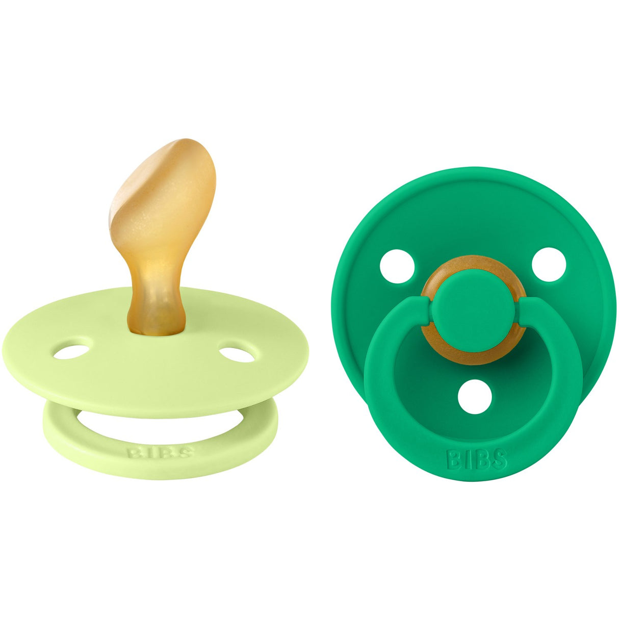 Bibs Matcha/Cactus Napp Colour 2-Pack Anatomical Latex