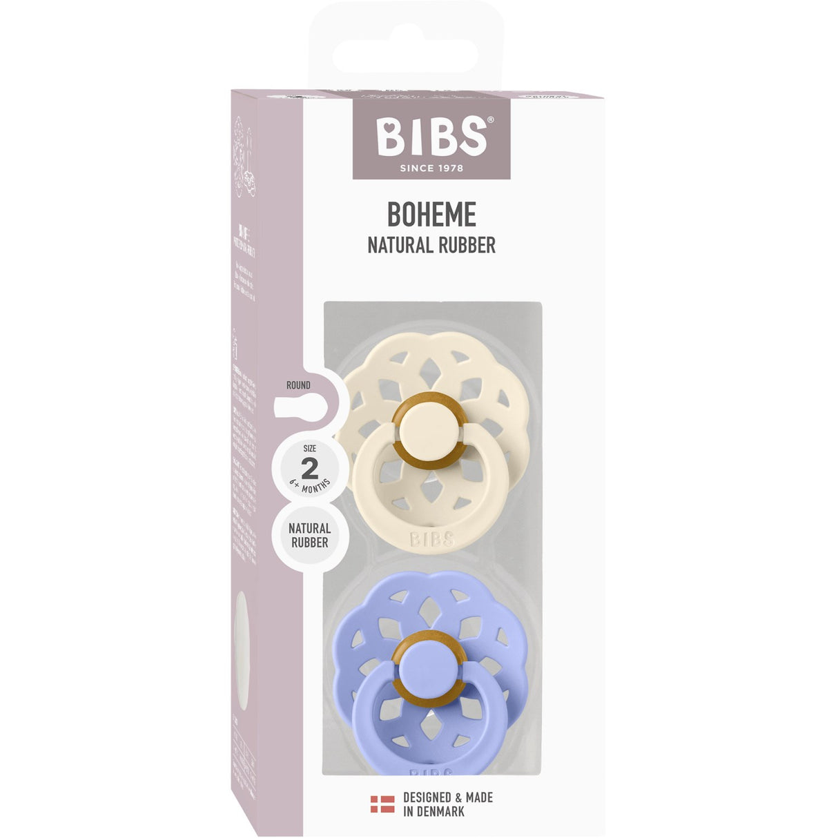 Bibs Ivory/Hush Napp Boheme 2-Pack Latex