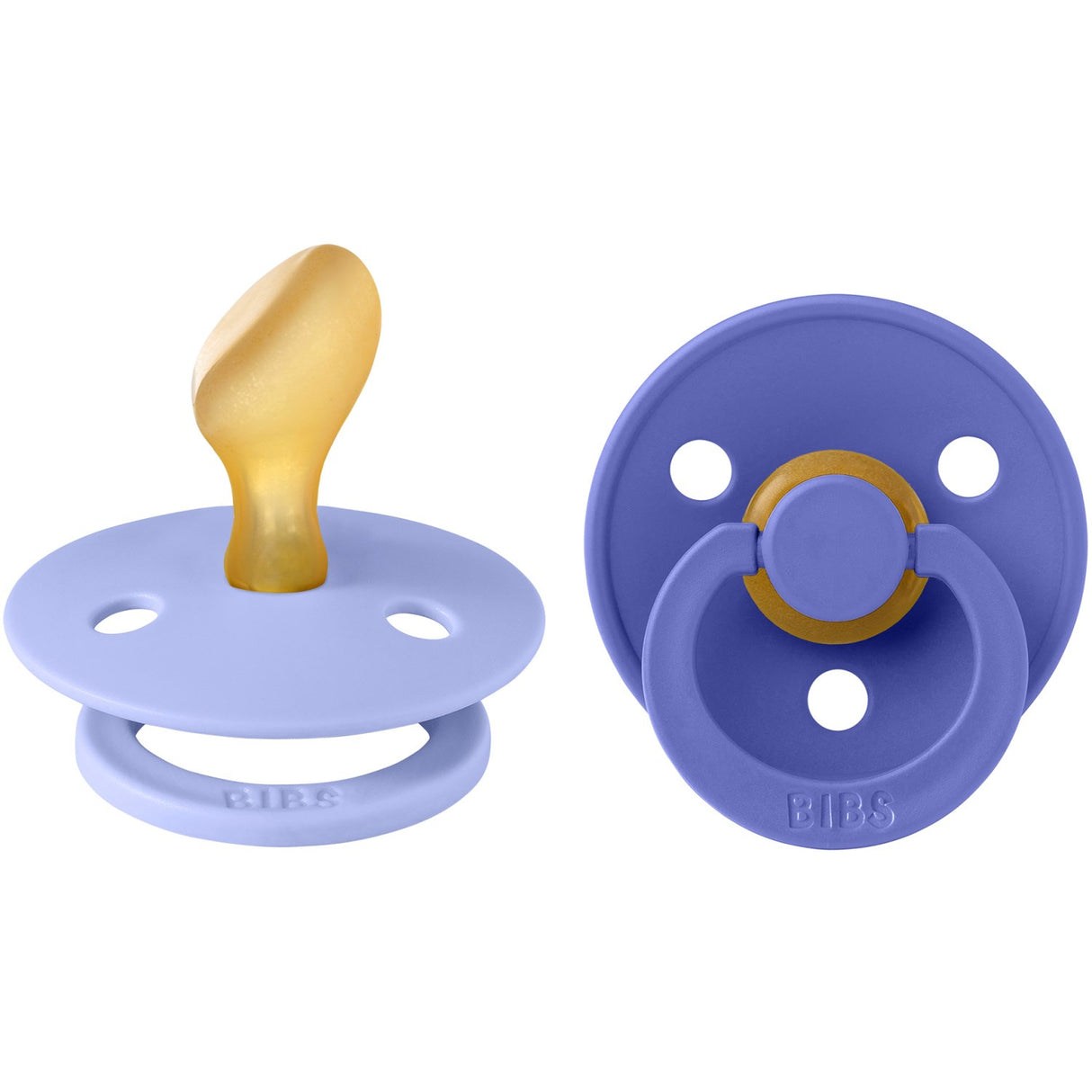 Bibs Hush/Grape Napp Colour 2-Pack Anatomical Latex