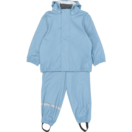 Mikk-Line Faded Denim Pu Rain Sett W/O Susp.