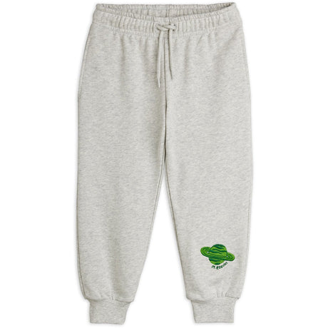 Mini Rodini Grey Melange Planet Emb Sweatpants