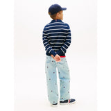 Tommy Hilfiger Dark Night Navy Stripe Pikétröja Krage Sweater Ls