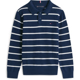 Tommy Hilfiger Dark Night Navy Stripe Pikétröja Krage Sweater Ls