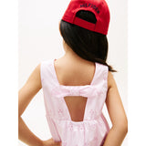 Tommy Hilfiger Pearly Pink Lg Broderie Anglaise Rosett Klänning