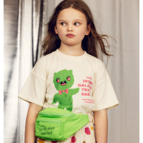 Mini Rodini Off-white Alien Travel Agency Sp Ss Tee