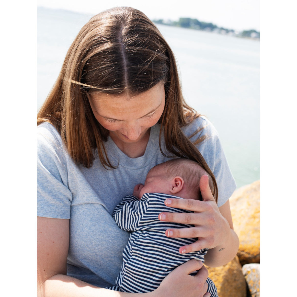 Serendipity Navy/Offwhite Newborn Stripe Dräkt