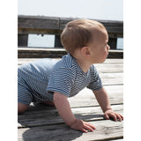 Serendipity Navy/Offwhite Baby Kort Dräkt Stripe