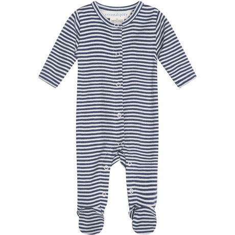 Serendipity Navy/Offwhite Newborn Stripe Dräkt