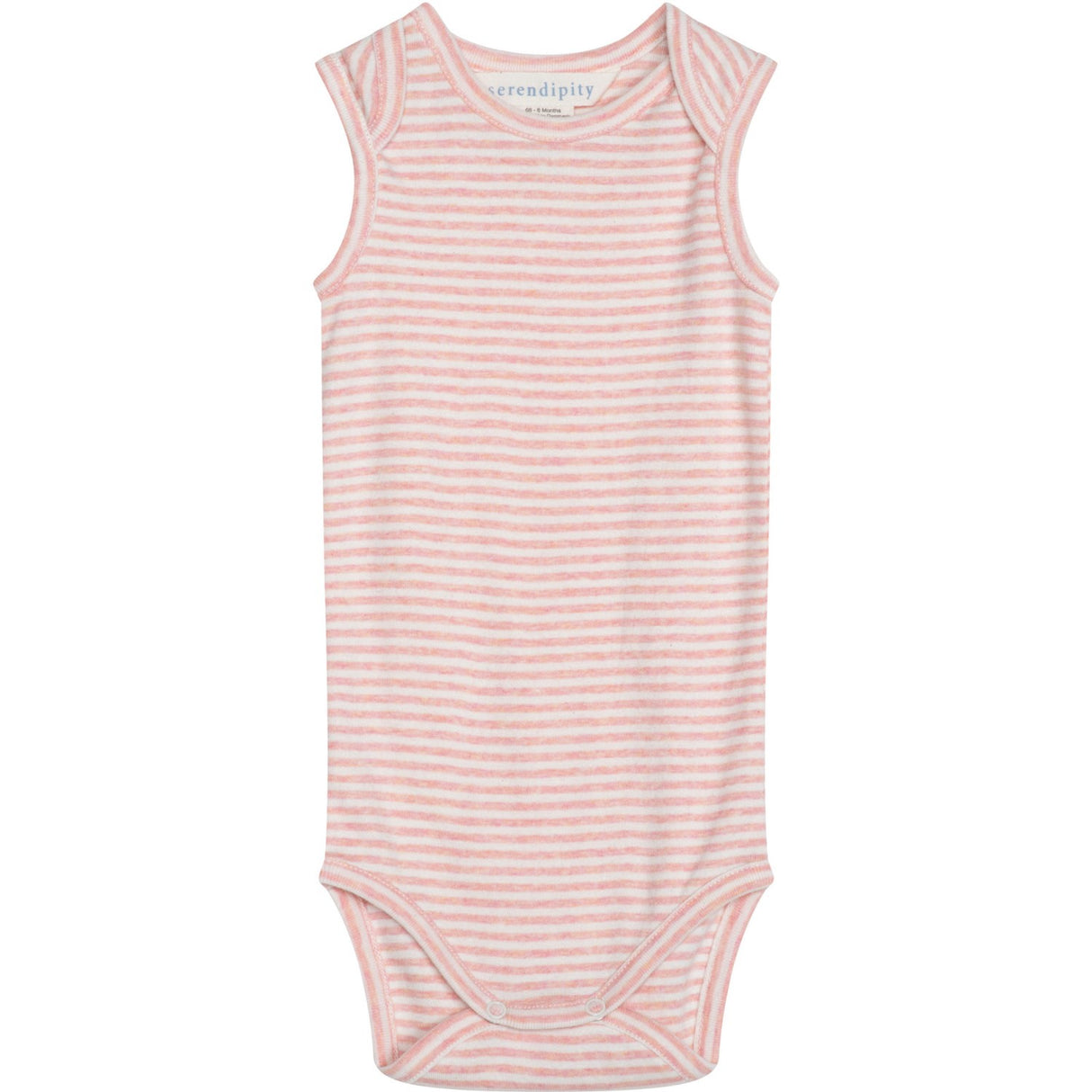 Serendipity Coral/Offwhite Baby Tank Stripe