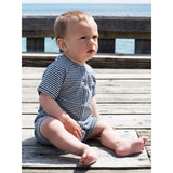 Serendipity Navy/Offwhite Baby Kort Dräkt Stripe