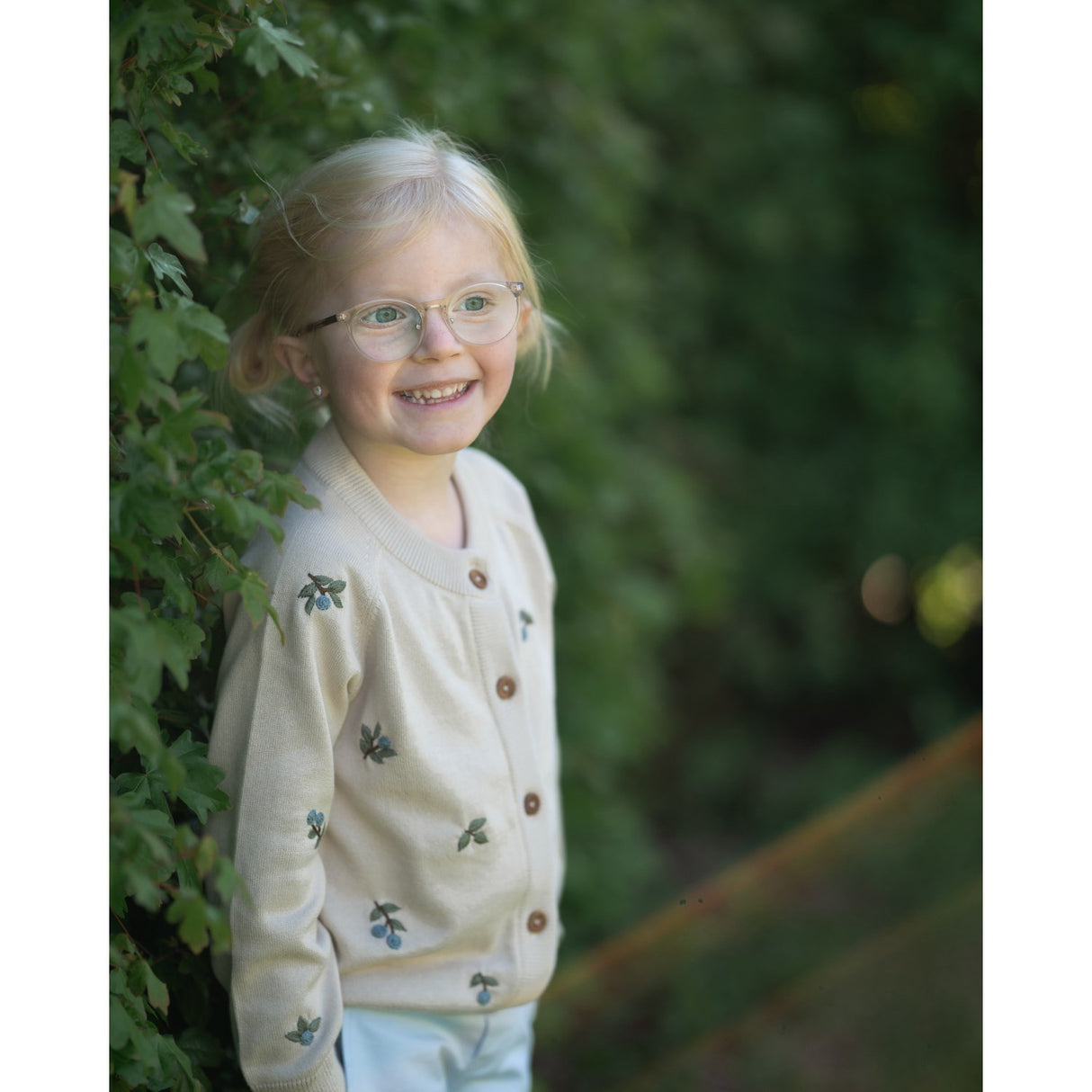 Hanevild Summer Sand Blueberry Cardigan