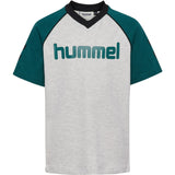 Hummel Light Grey Melange Jr Reg V-Neck T-Shirt Ss