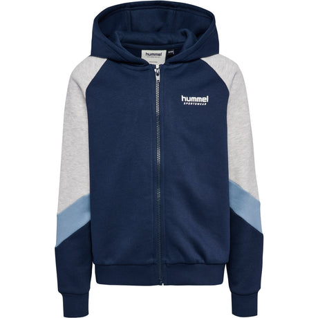 Hummel Dress Blues/Faded Denim Jr Loose Blocked Zip Hoodies