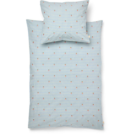 Flöss Sky Berry Gingham Mille Duvet+Pillow