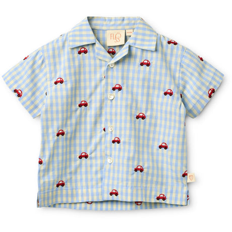 Flöss Blue Gingham Albert Skjorta