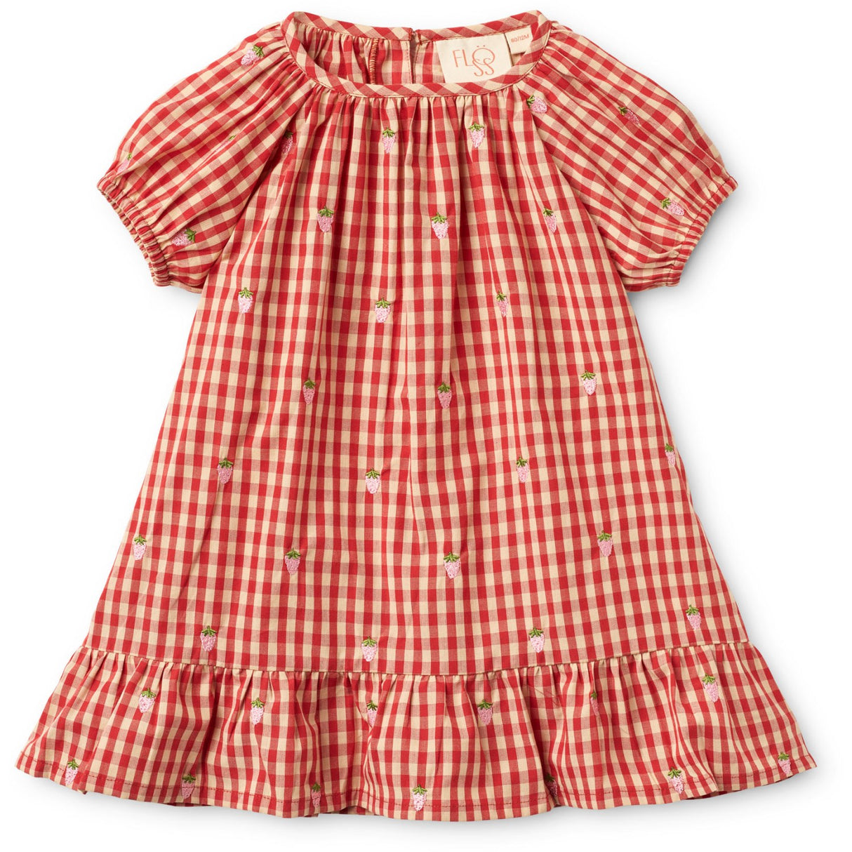 Flöss Red-pink Berry Gingham Molly Pineberry Klänning