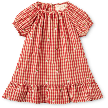 Flöss Red-pink Berry Gingham Molly Pineberry Klänning