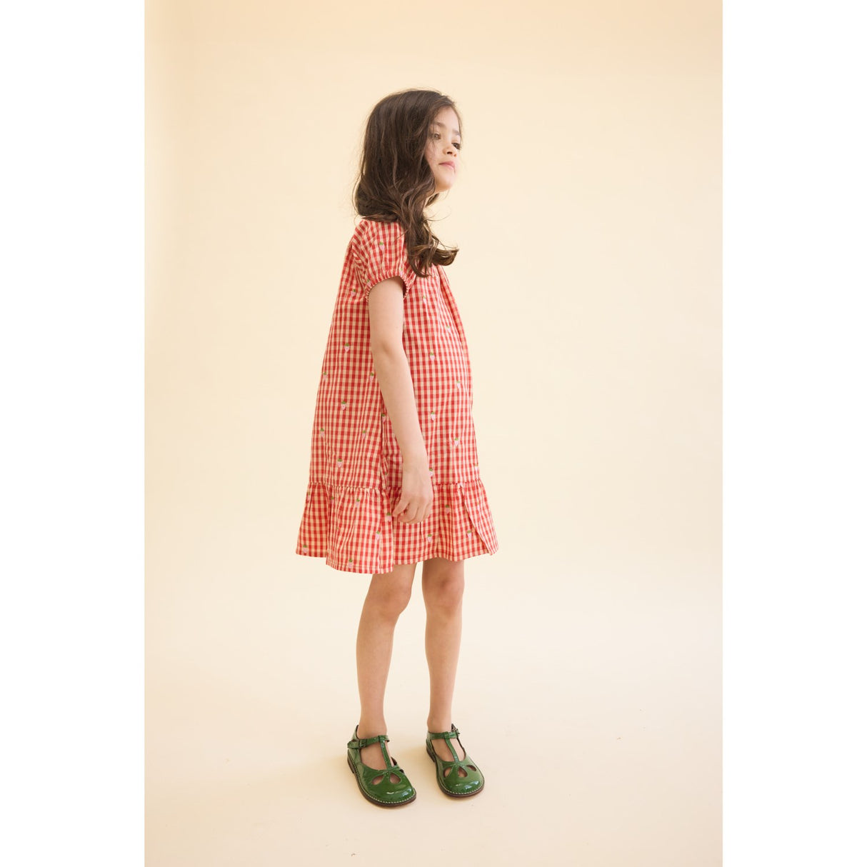 Flöss Red-pink Berry Gingham Molly Pineberry Klänning