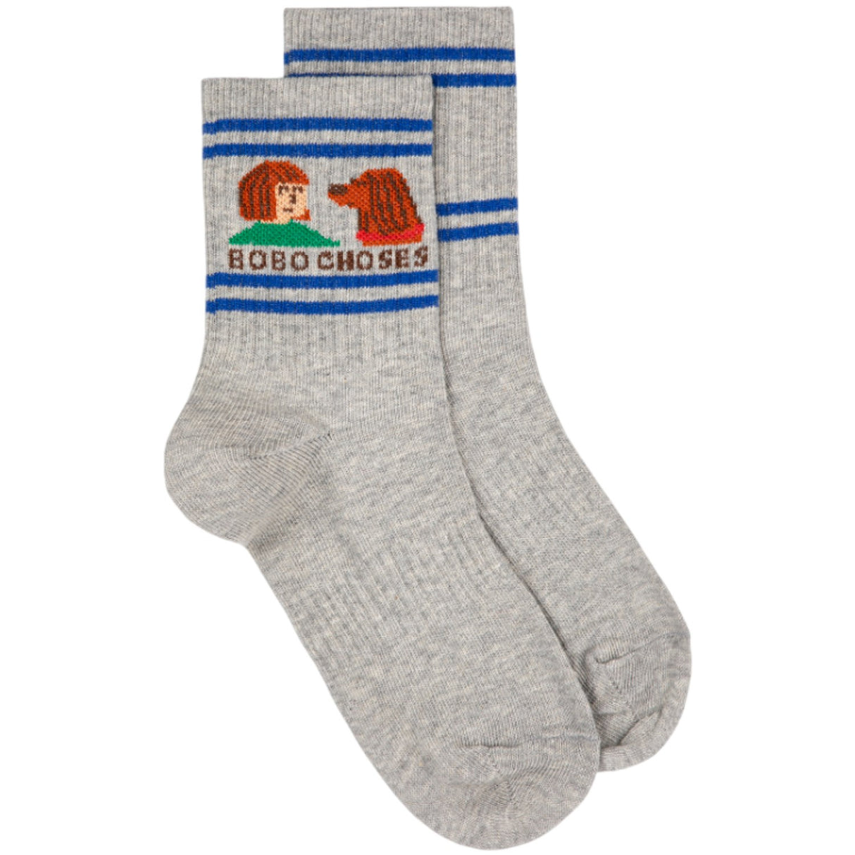 Bobo Choses Heather Grey Friends In A Pickle Kort Strumpor