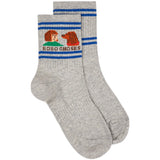 Bobo Choses Heather Grey Friends In A Pickle Kort Strumpor
