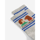 Bobo Choses Heather Grey Friends In A Pickle Kort Strumpor