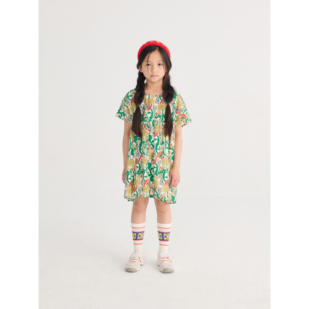 Bobo Choses Offwhite Färg Herbalist All Över Woven Klänning
