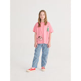 Bobo Choses Navy Blue New Hairline Woven Byxor