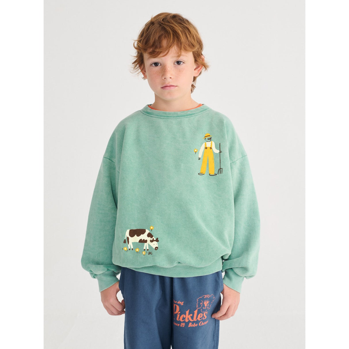 Bobo Choses Green Farm Adventure Sweatshirt