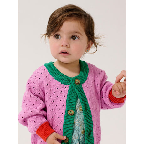 Bobo Choses Multicolor Färg Block Open Work Cardigan