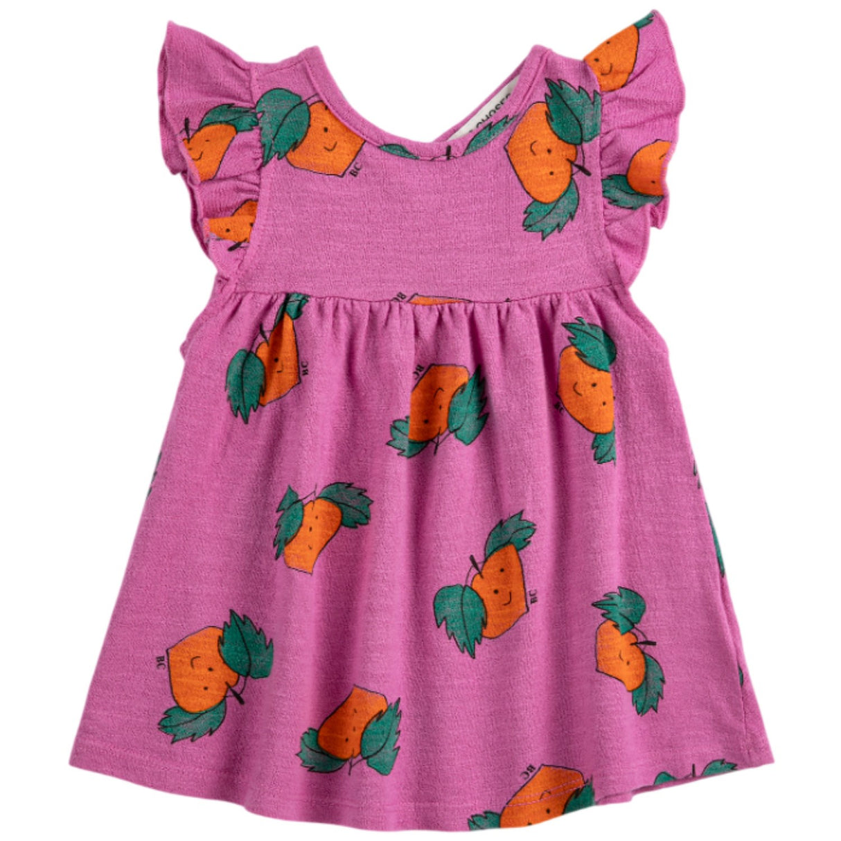Bobo Choses Fuchsia Tangerine All Över Ruffled Klänning