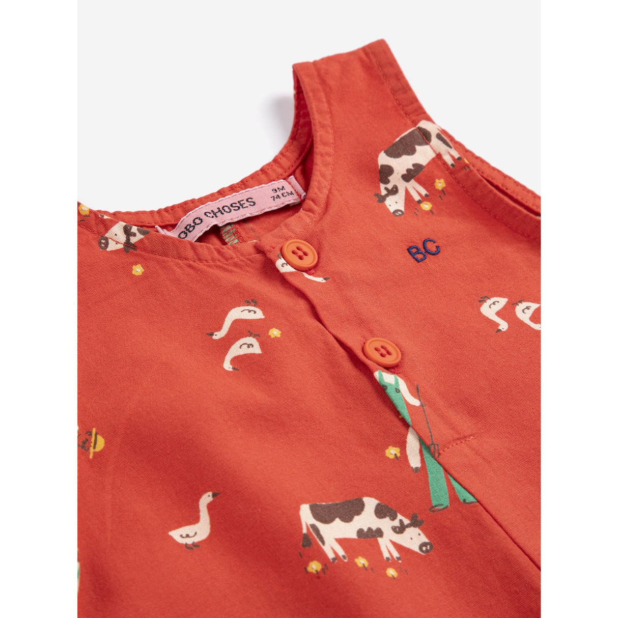 Bobo Choses Red Farm Adventure All Över Playsuit