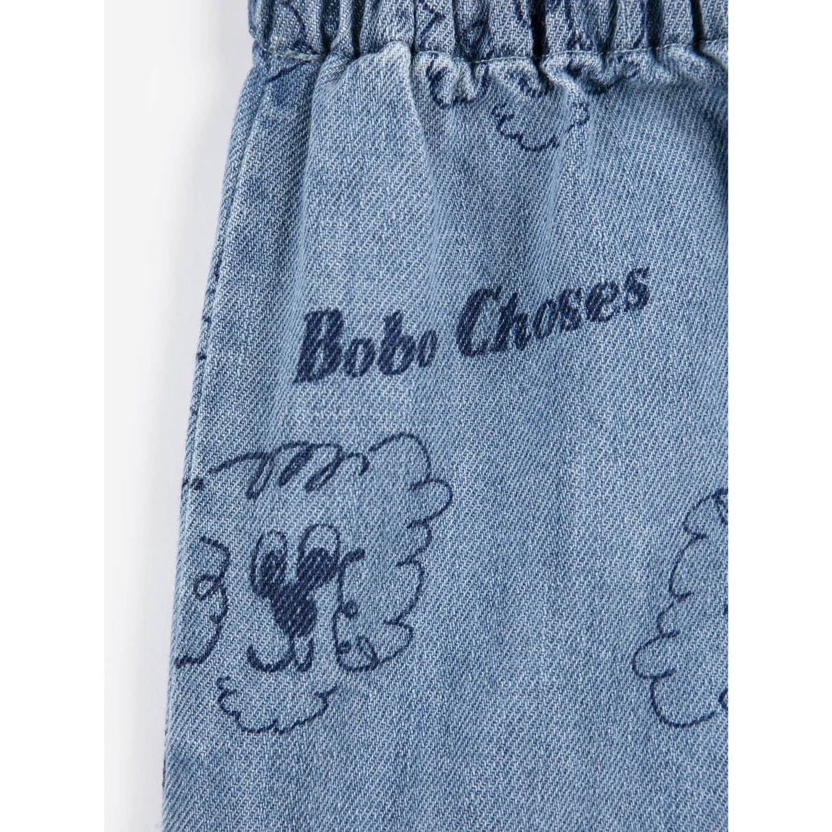 Bobo Choses Prussian Blue Pickles The Dog All Över Denim Kort