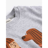 Bobo Choses Heather Grey Friends In A Pickle Sweatshirt