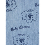 Bobo Choses Light Blue Pickles The Dog All Över Denim Skjorta