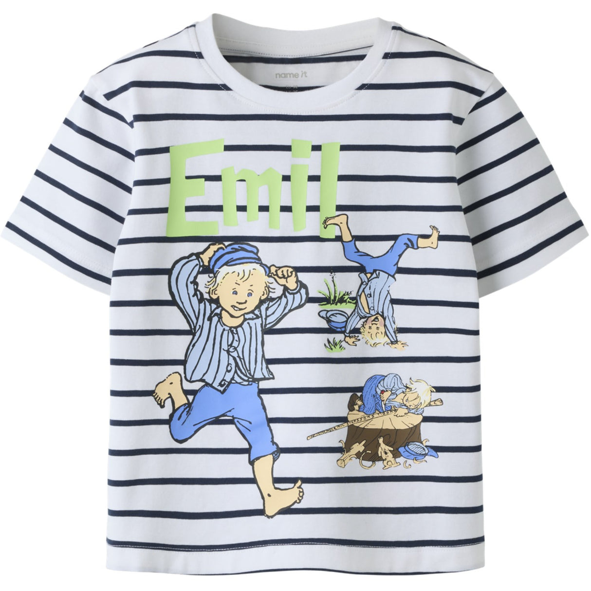 Name It Bright White Nmmmiall Emil Ss Nreg Topp Box Sky