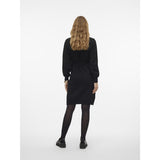 Mama;licious Black Mlnewanne L/S Abk Stickad Klänning A. Noos