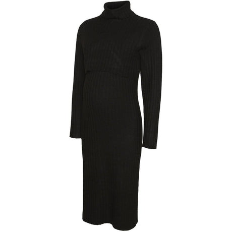 Mama;licious Black Mlsuniva June Ls Stickad Midi Klänning 2F Noos