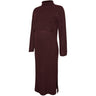 Mama;licious Windsor Wine Melange Mlsuniva June Ls Stickad Midi Klänning 2F Noos