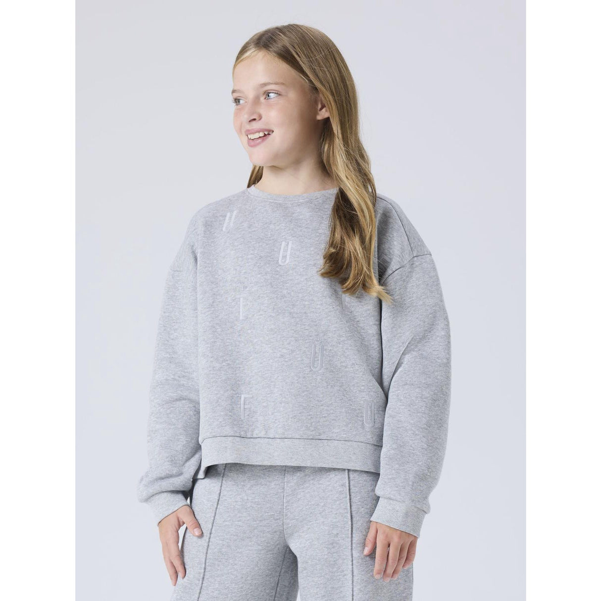 Name It Light Grey Melange Nkfnillina Ls Rlx Swe Bru Pb