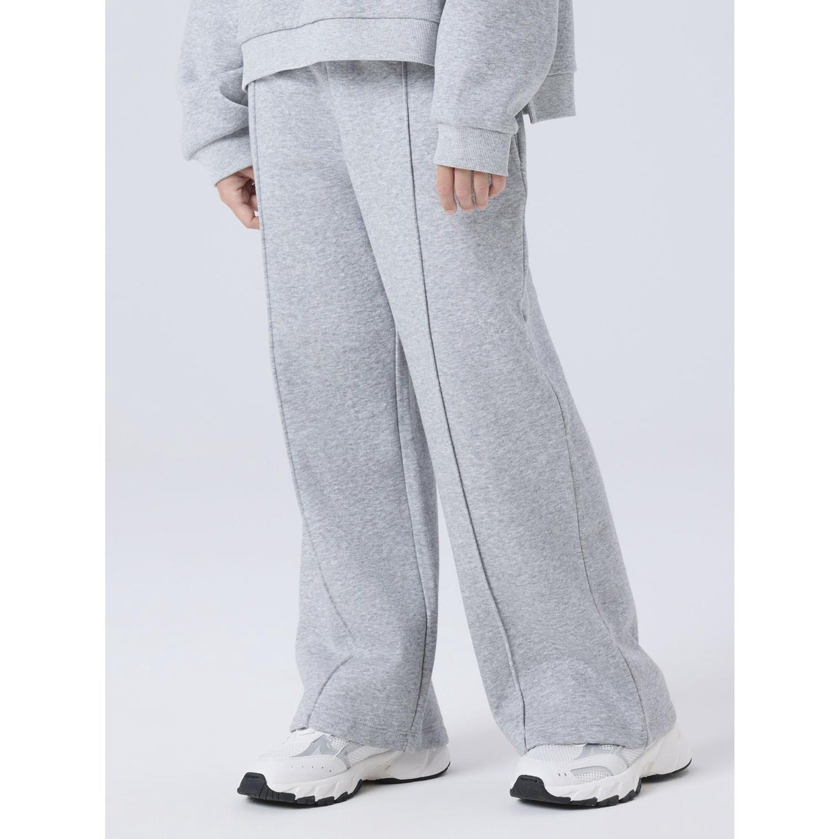Name It Light Grey Melange Nkfnillina Wide Swe Byxor Bru Pb