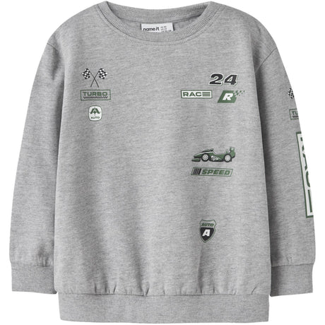 Name It Grey Melange Nmmnilius Ls Nreg Swe Bru Pb