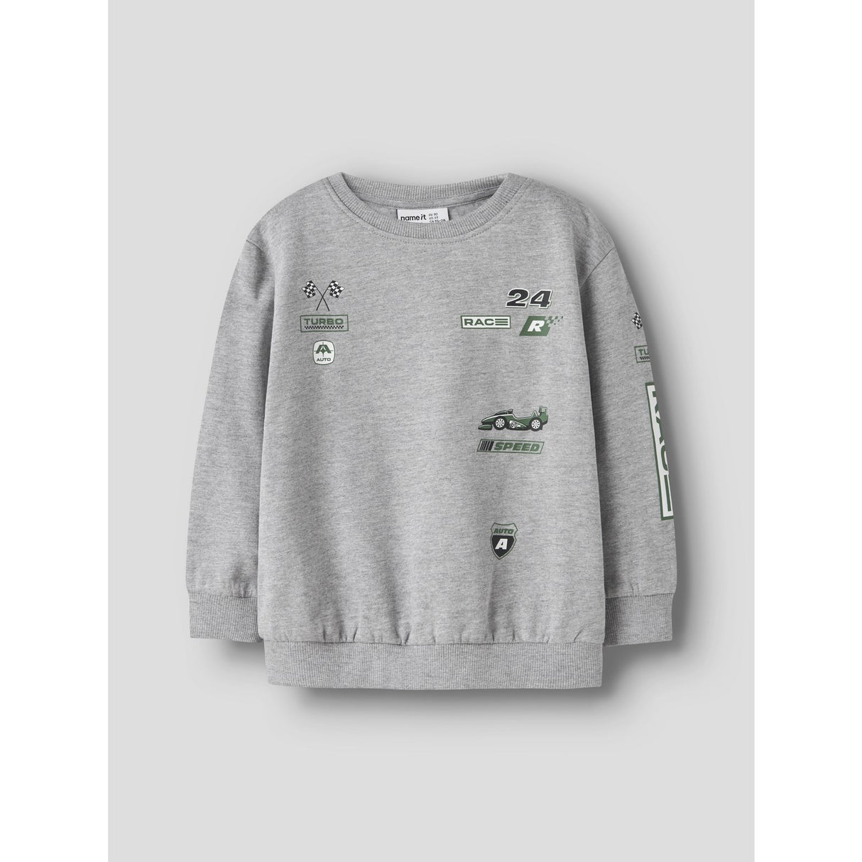 Name It Grey Melange Nmmnilius Ls Nreg Swe Bru Pb