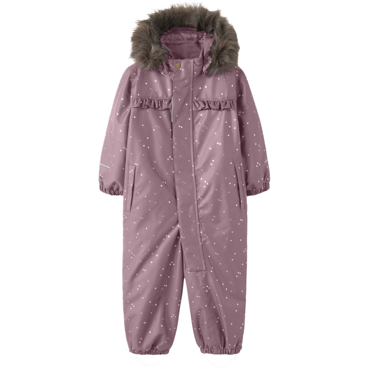 Name It Wistful Mauve Hearts Nmfsnow10 Dräkt Frill Glitter Fo