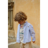 Konges Sløjd Blue Stripe Wes Skjorta Gots