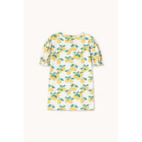TinyCottons Off-White Oranges Puff Sleeve Klänning