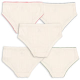 Konges Sløjd Antique White Minna 5 Pack Girl Kalsonger Gots