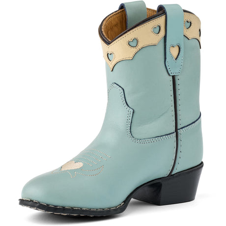 COPENHAGEN COLORS Dusty Blue Leather Limited Cowboy Stövlar Low - Dove