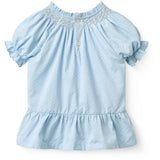 COPENHAGEN COLORS Lt. Blue Comb. Blus W. Smock W. Emb.