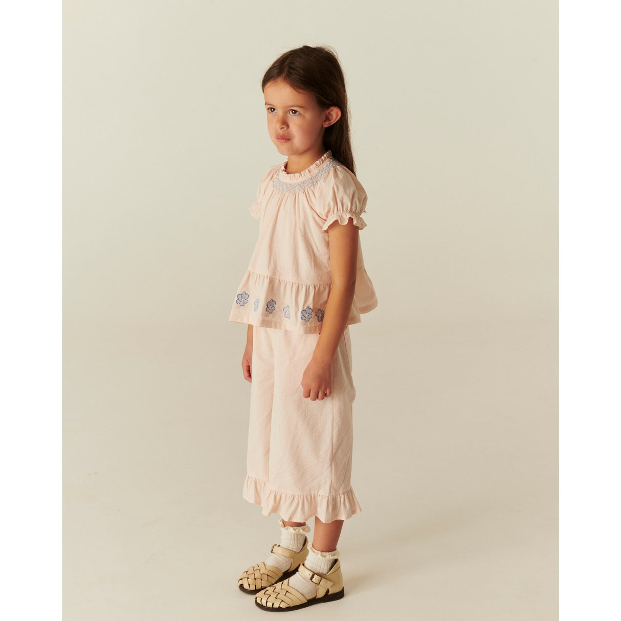 COPENHAGEN COLORS Dusty Rose Comb. Blus W. Smock W. Emb.
