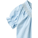 COPENHAGEN COLORS Lt. Blue Comb. Blus W. Smock W. Emb.